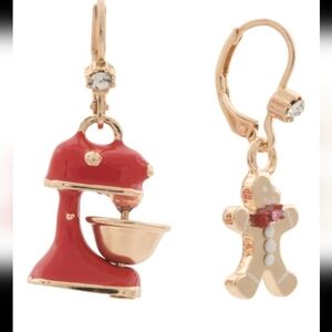 Betsey Johnson Mismatched Mixer and Gingerbread Cookie Earrings!
